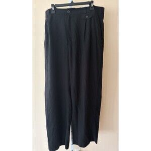 NWT A New Day Women High Rise Wide Leg Pants Black Size 20R Relaxed Hip